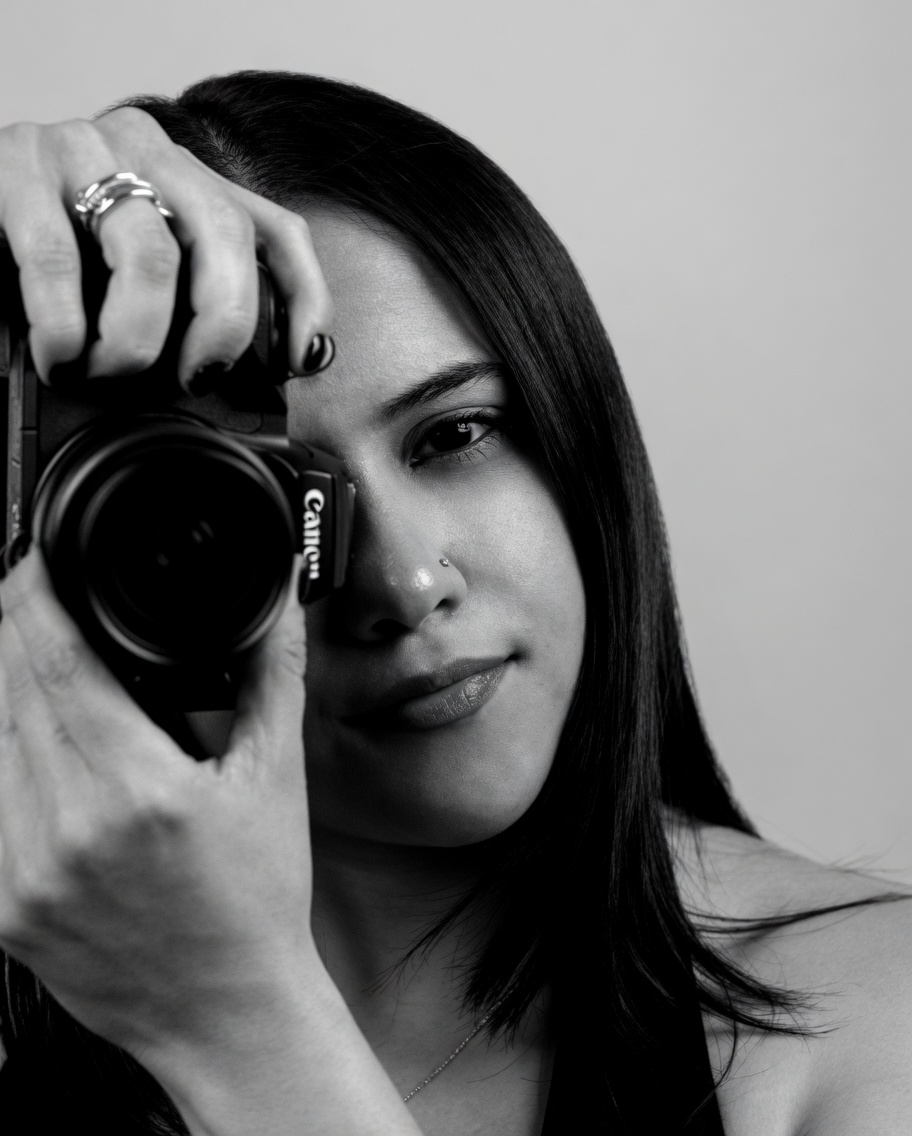 Nadine of Brownsview Media holding a camera